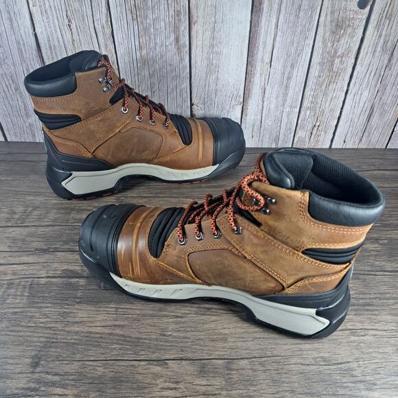 Wolverine The Torque Durashocks Carbonmax 6" Work Boot Brown Men's Sz 9.5 (VGC) - Picture 5 of 9